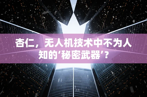 杏仁，无人机技术中不为人知的‘秘密武器’？
