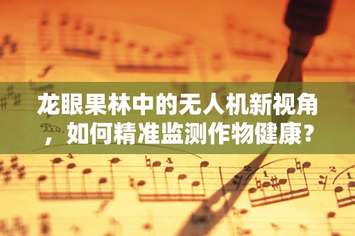龙眼果林中的无人机新视角，如何精准监测作物健康？