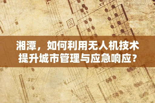 湘潭，如何利用无人机技术提升城市管理与应急响应？