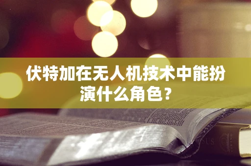 伏特加在无人机技术中能扮演什么角色？