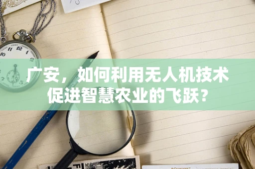 广安，如何利用无人机技术促进智慧农业的飞跃？