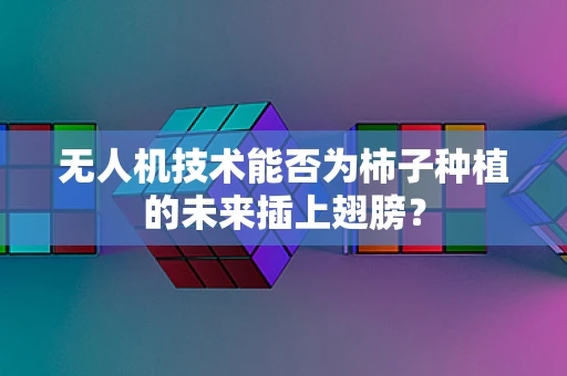 无人机技术能否为柿子种植的未来插上翅膀？