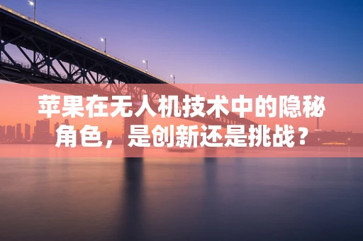 苹果在无人机技术中的隐秘角色，是创新还是挑战？