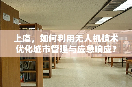 上虞，如何利用无人机技术优化城市管理与应急响应？
