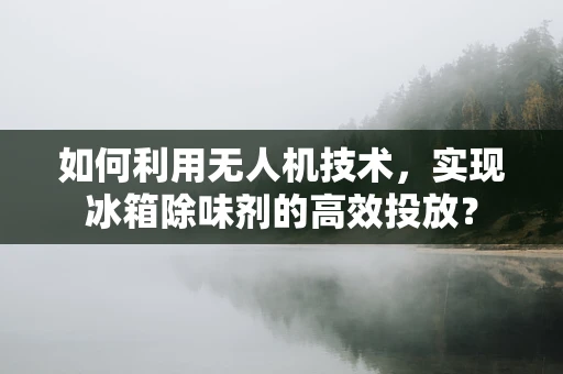 如何利用无人机技术，实现冰箱除味剂的高效投放？