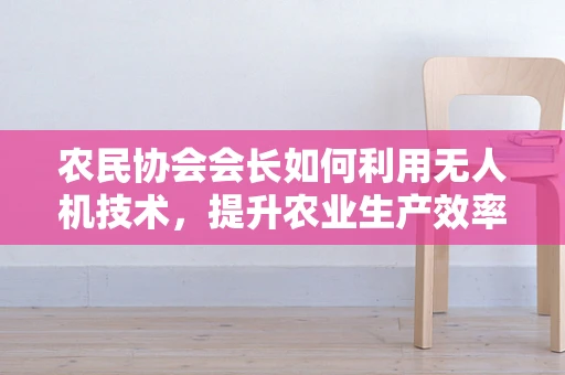 农民协会会长如何利用无人机技术，提升农业生产效率与精准管理？