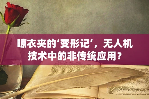 晾衣夹的‘变形记’，无人机技术中的非传统应用？