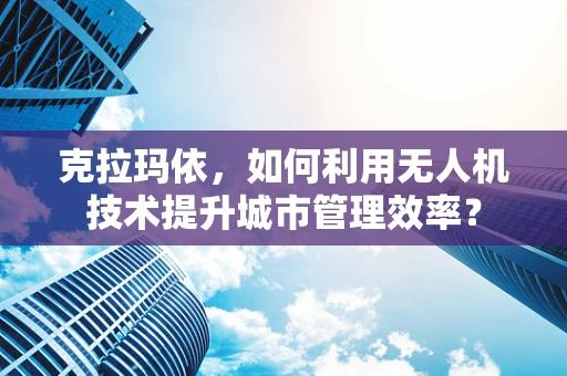 克拉玛依，如何利用无人机技术提升城市管理效率？