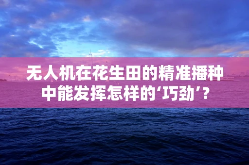 无人机在花生田的精准播种中能发挥怎样的‘巧劲’？