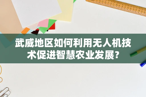 武威地区如何利用无人机技术促进智慧农业发展？