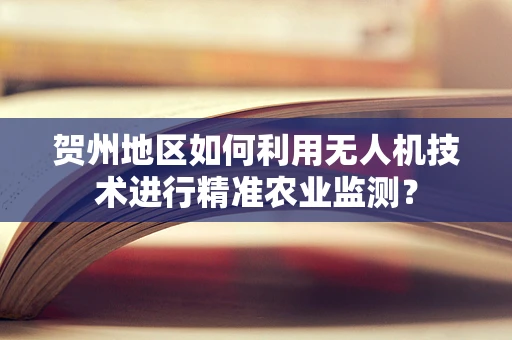 贺州地区如何利用无人机技术进行精准农业监测？
