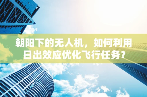 朝阳下的无人机，如何利用日出效应优化飞行任务？
