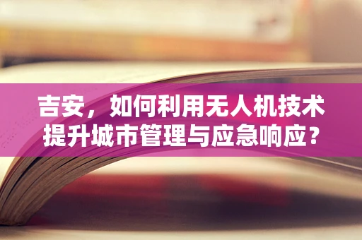 吉安，如何利用无人机技术提升城市管理与应急响应？