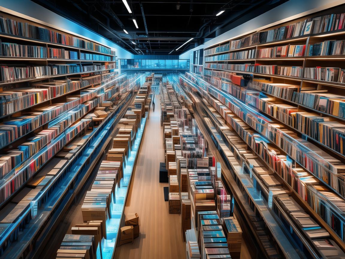 书店书架，无人机视角下的智能库存管理新维度？