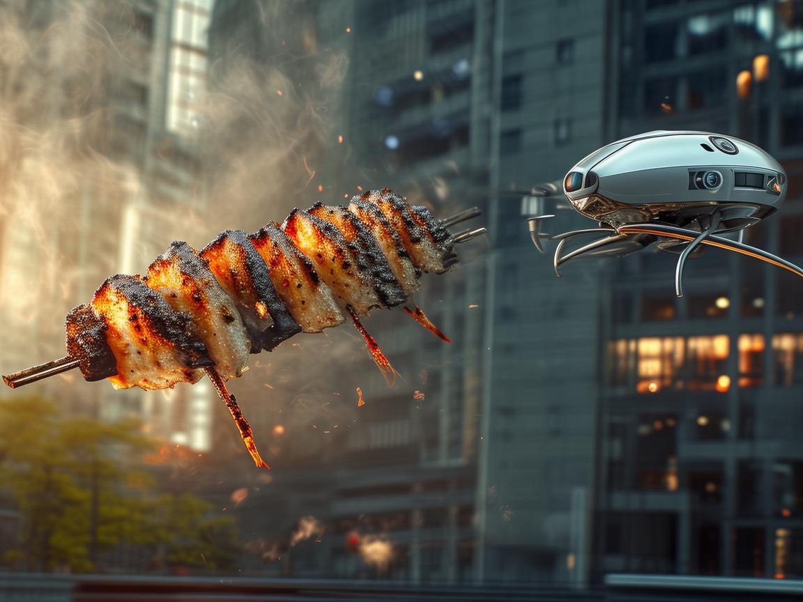 烤鱼串的空中美食家，无人机送餐的未来可能？