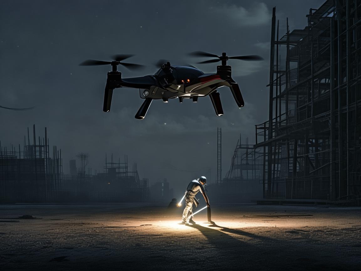 无人机夜间作业的隐形助手，手电筒的巧妙应用？