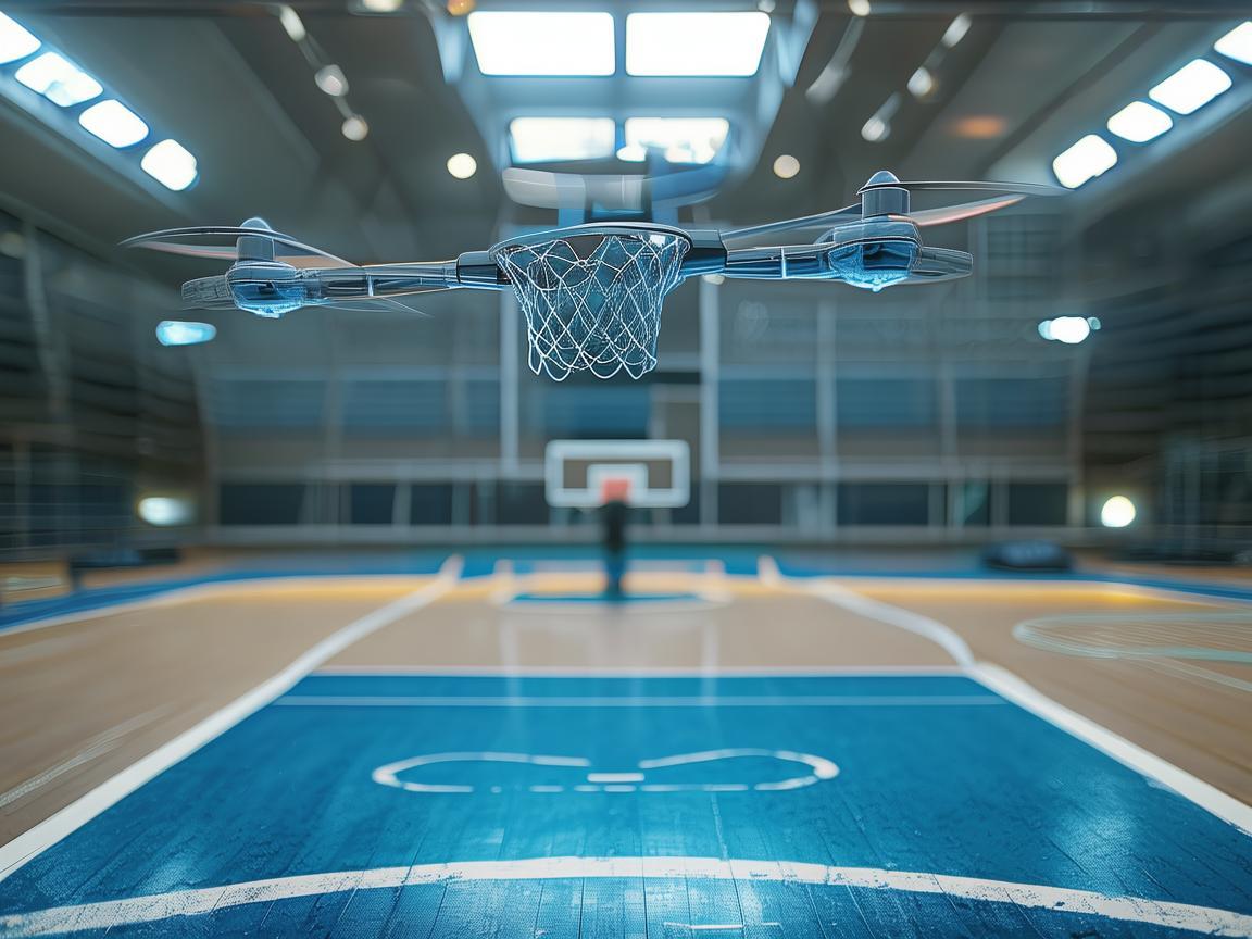 在篮球场篮筐下，无人机技术能如何精准辅助训练？